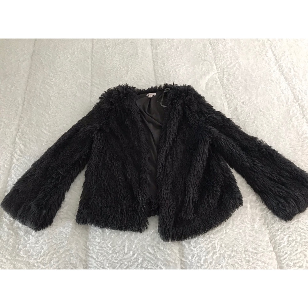 Xhiliration shag faux fur jacket